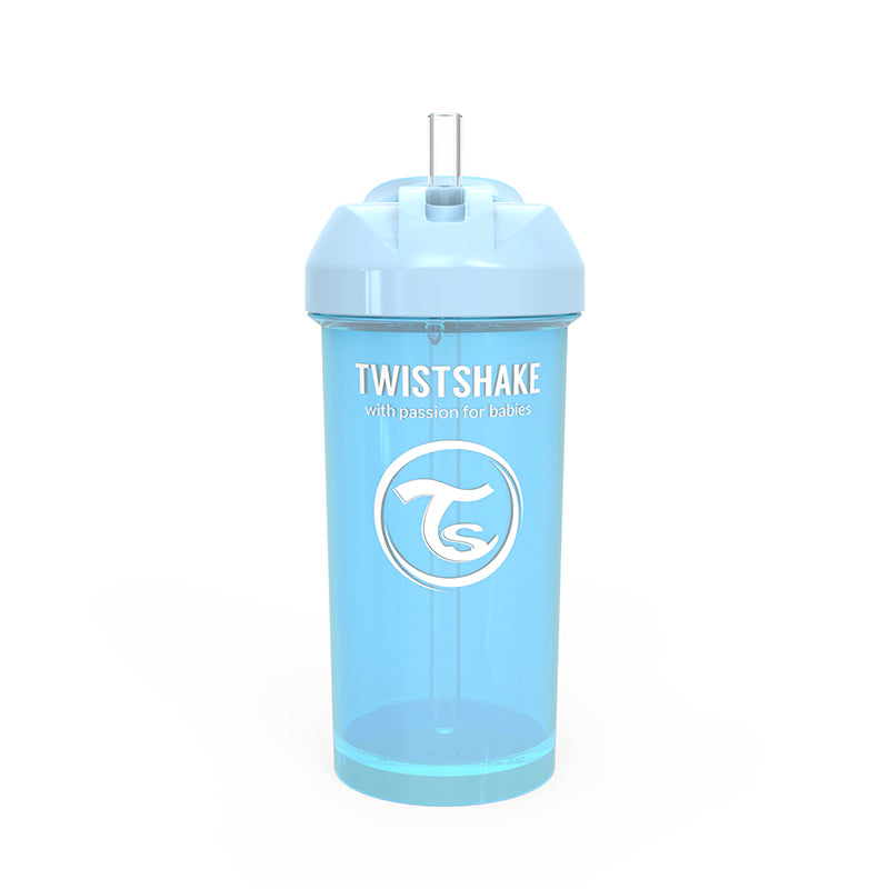 Twistshake® Lonček s slamico 360ml (12+m) Pastel Blue Twistshake