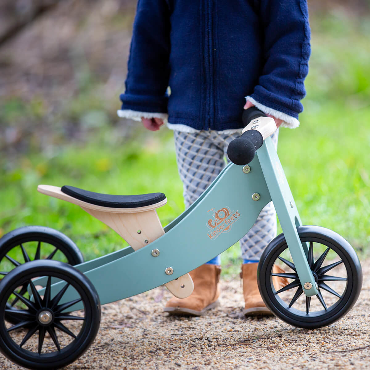 Kinderfeets® Lesen poganjalec Tiny Tot 2v1 Sage Kinderfeets