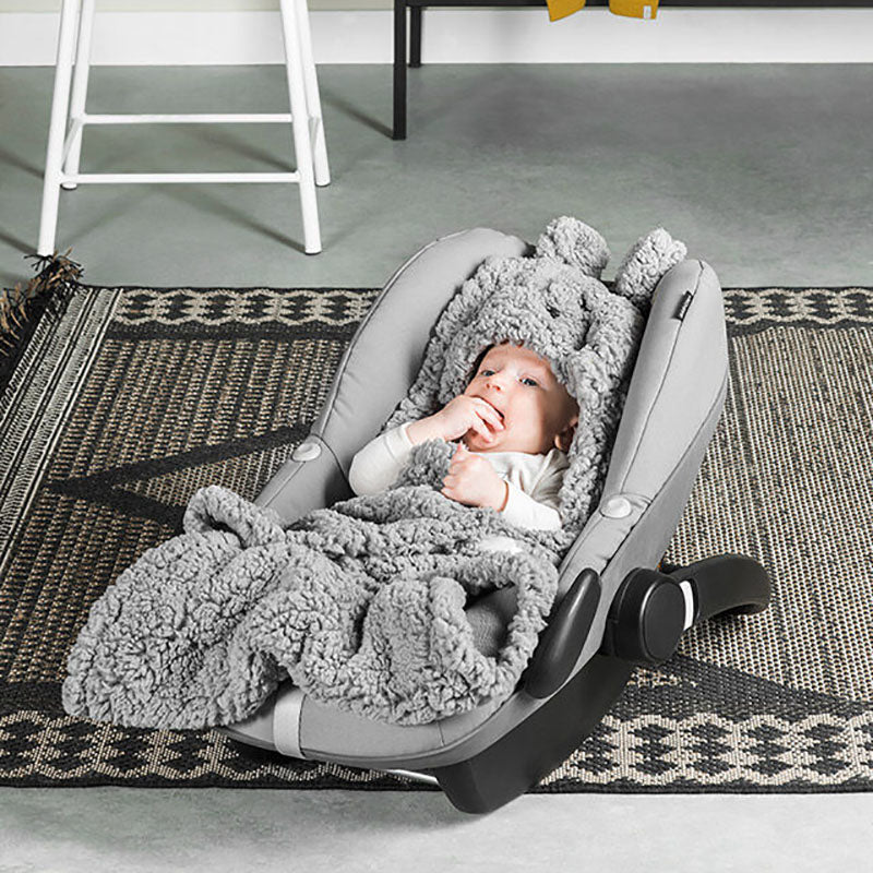 Jollein® Odeja za avtosedež Bunny Storm Grey 105x100 Jollein