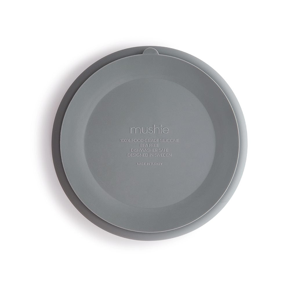 Mushie® Silikonski krožnik z vakumskim dnom Stone Mushie