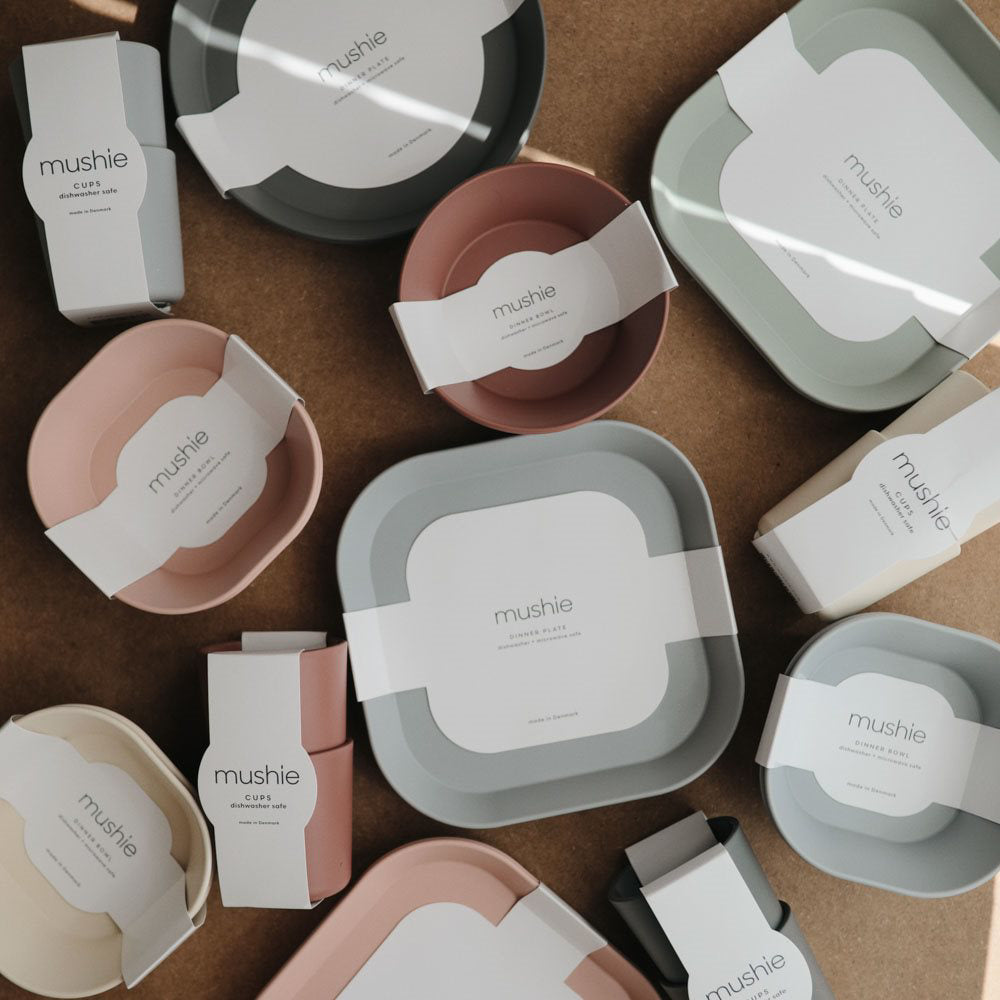 Mushie® Set dveh krožnikov Blush Mushie