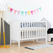 Benlemi® Otroška posteljica Sleepy 120x60 White Benlemi