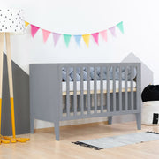 Benlemi® Otroška posteljica Sleepy 120x60 Grey Benlemi