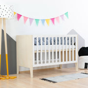 Benlemi® Otroška posteljica Sleepy 120x60 Natural/White Benlemi
