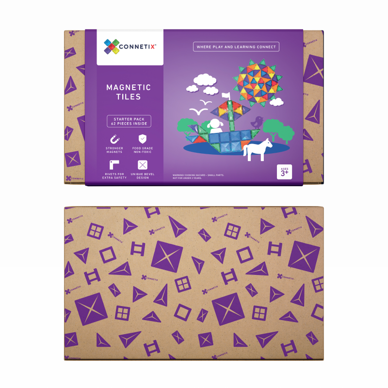 Connetix® Magnetne ploščice Starter Pack 62-delni Connetix