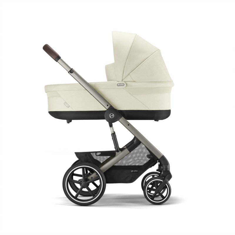 Cybex® Otroški voziček 4v1 Balios S Lux + Avtosedež Cloud G + IsoFix baza G Seashell Beige (+ Rain cover) Cybex