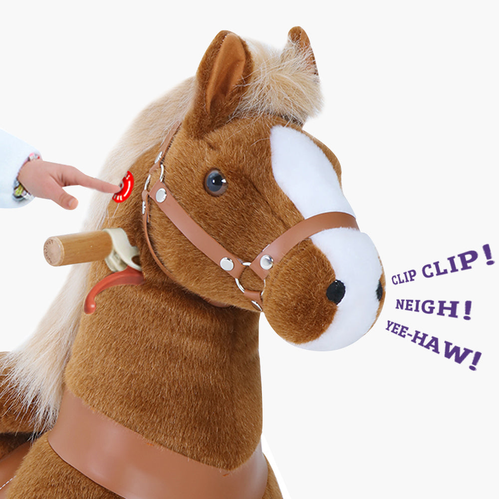 PonyCycle® Konjiček na kolesih - Brown with White Hoof (4-8L) PonyCycle