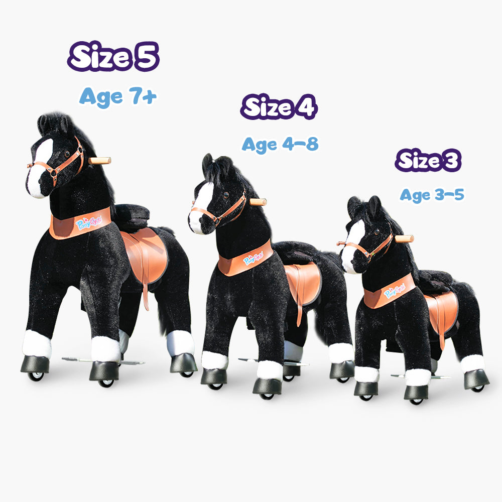 PonyCycle® Konjiček na kolesih - Black with White Hoof (4-8L) PonyCycle