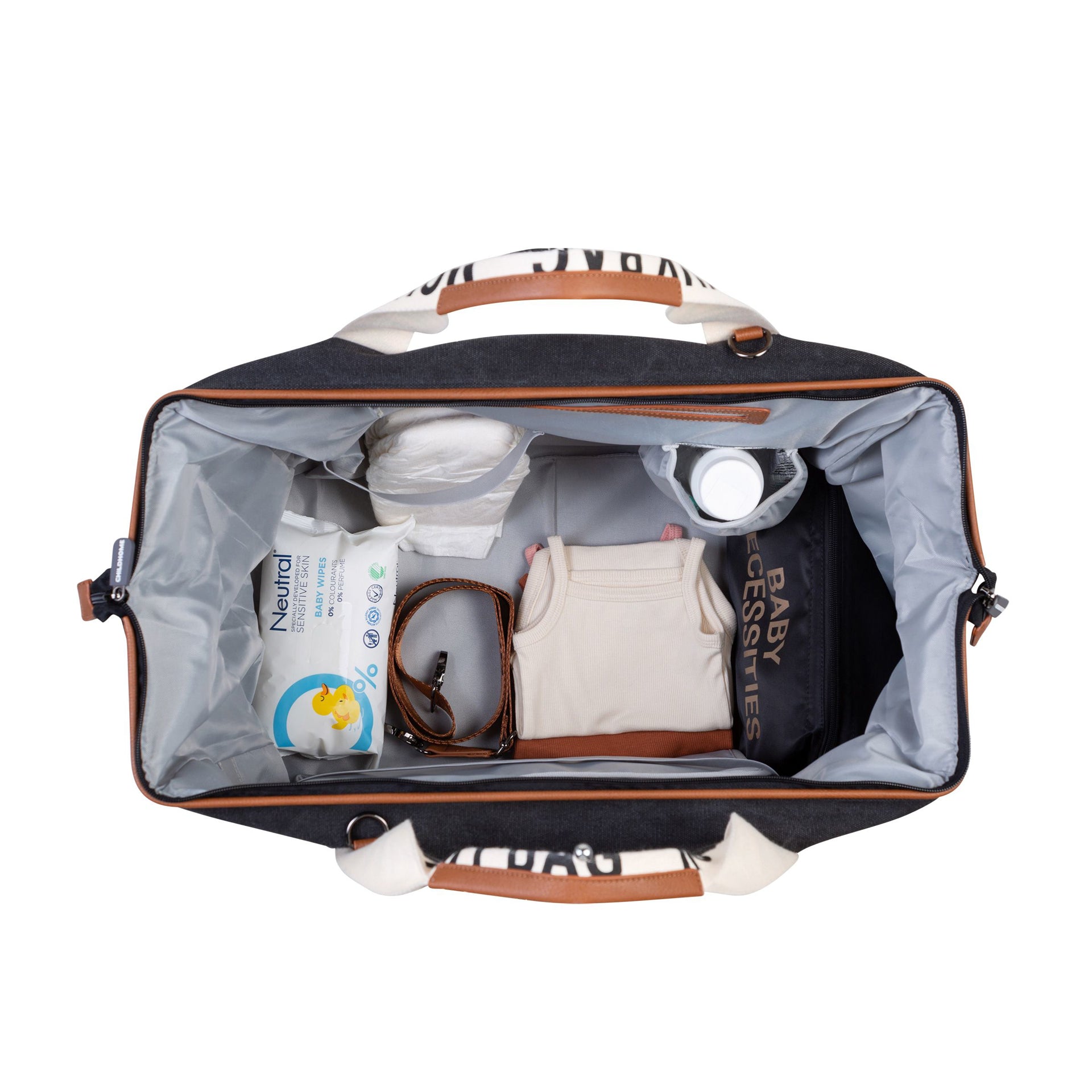 Childhome® Previjalna torba Mommy Bag Signature Canvas Black Childhome