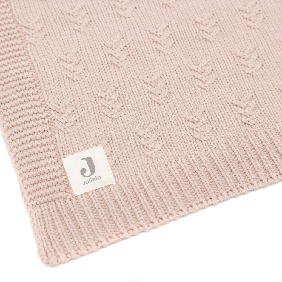 Jollein® Pletena odejica Grain Knit Wild Rose 100x150 Jollein