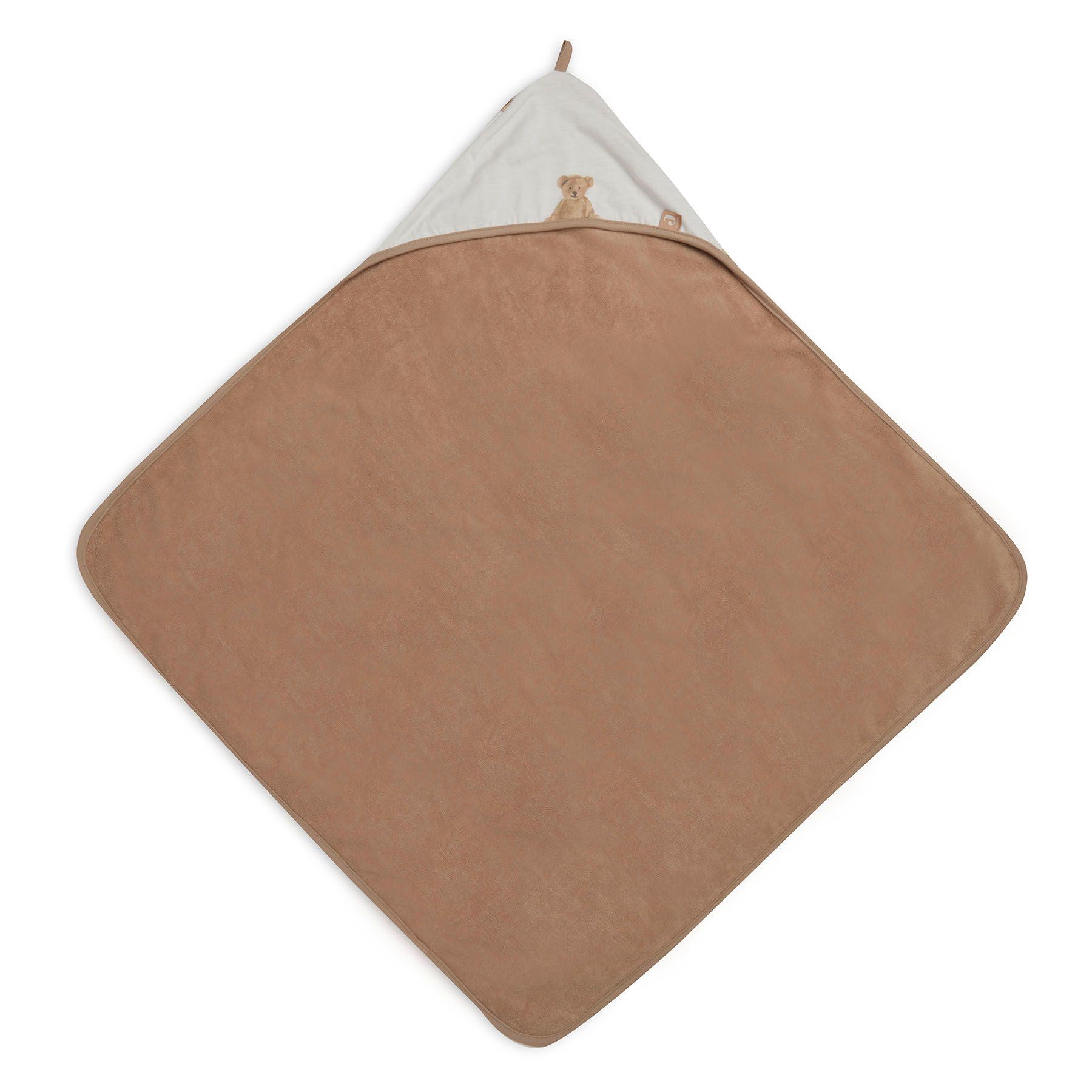 Jollein® Brisača s kapuco Teddy Bear GOTS 75x75 Jollein