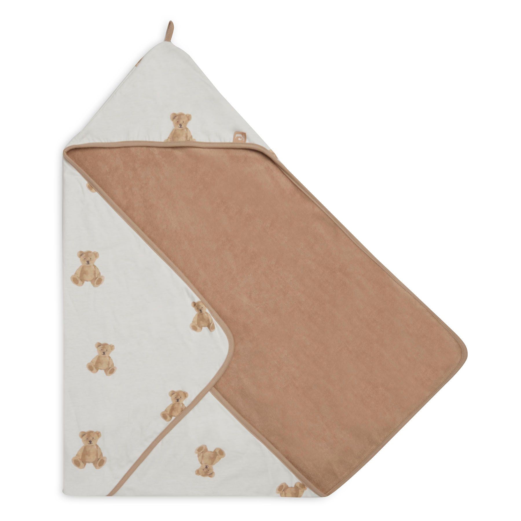 Jollein® Brisača s kapuco Teddy Bear GOTS 75x75 Jollein