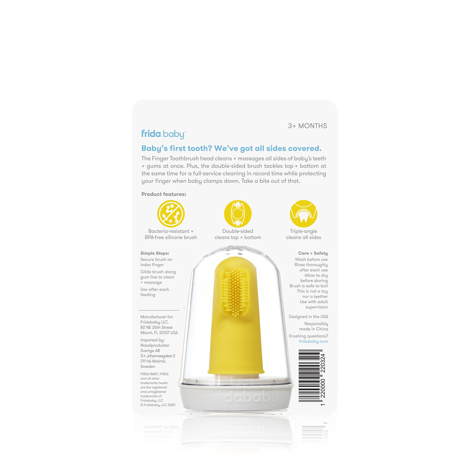 Fridababy® Dvostranska zobna ščetka za na prst Frida