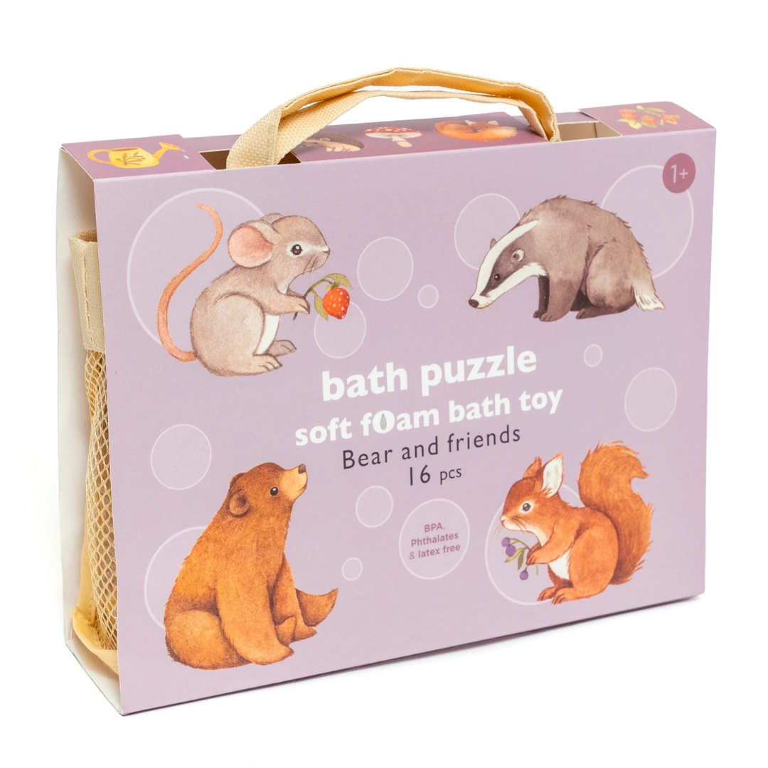 Petit Monkey® Penaste puzzle za kopel Bear and Friends Petit Monkey