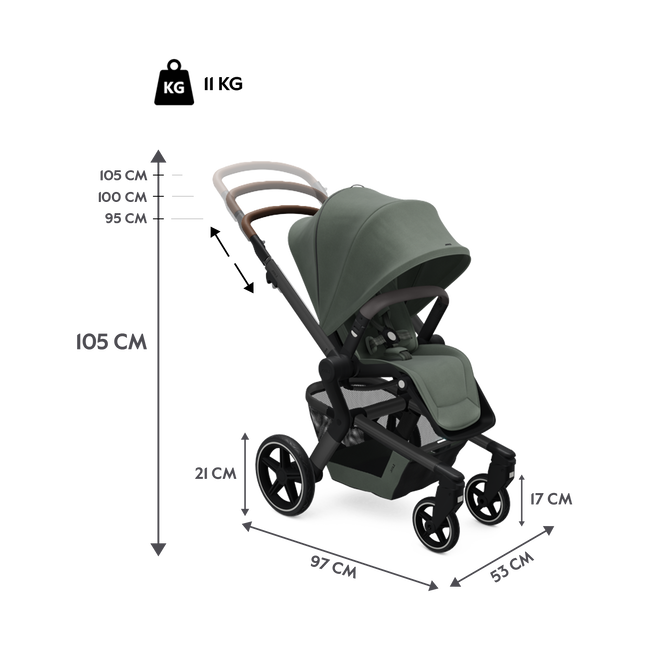 Joolz® Hub™+ Otroški voziček Forest Green Joolz