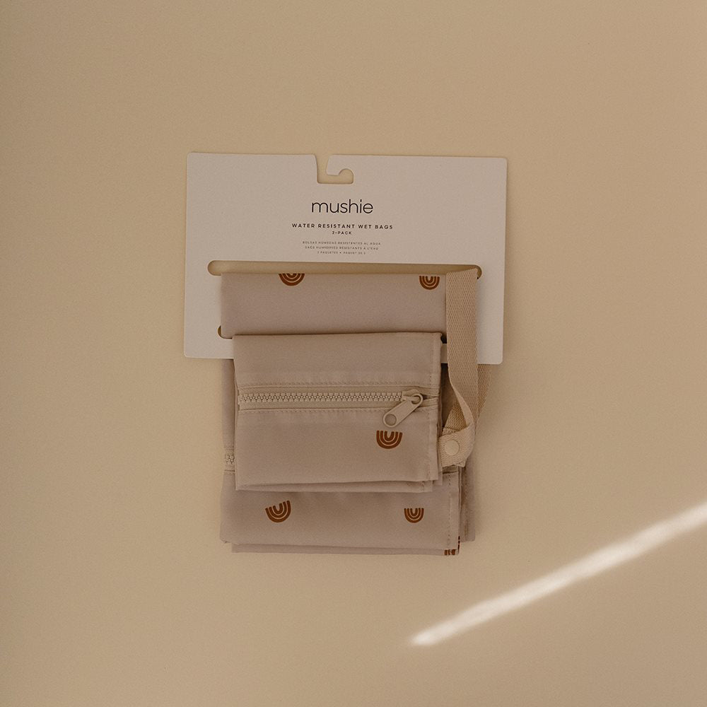 Mushie® Vodoodporna torbica za shranjevanje 2 kosa Rainbow Mushie