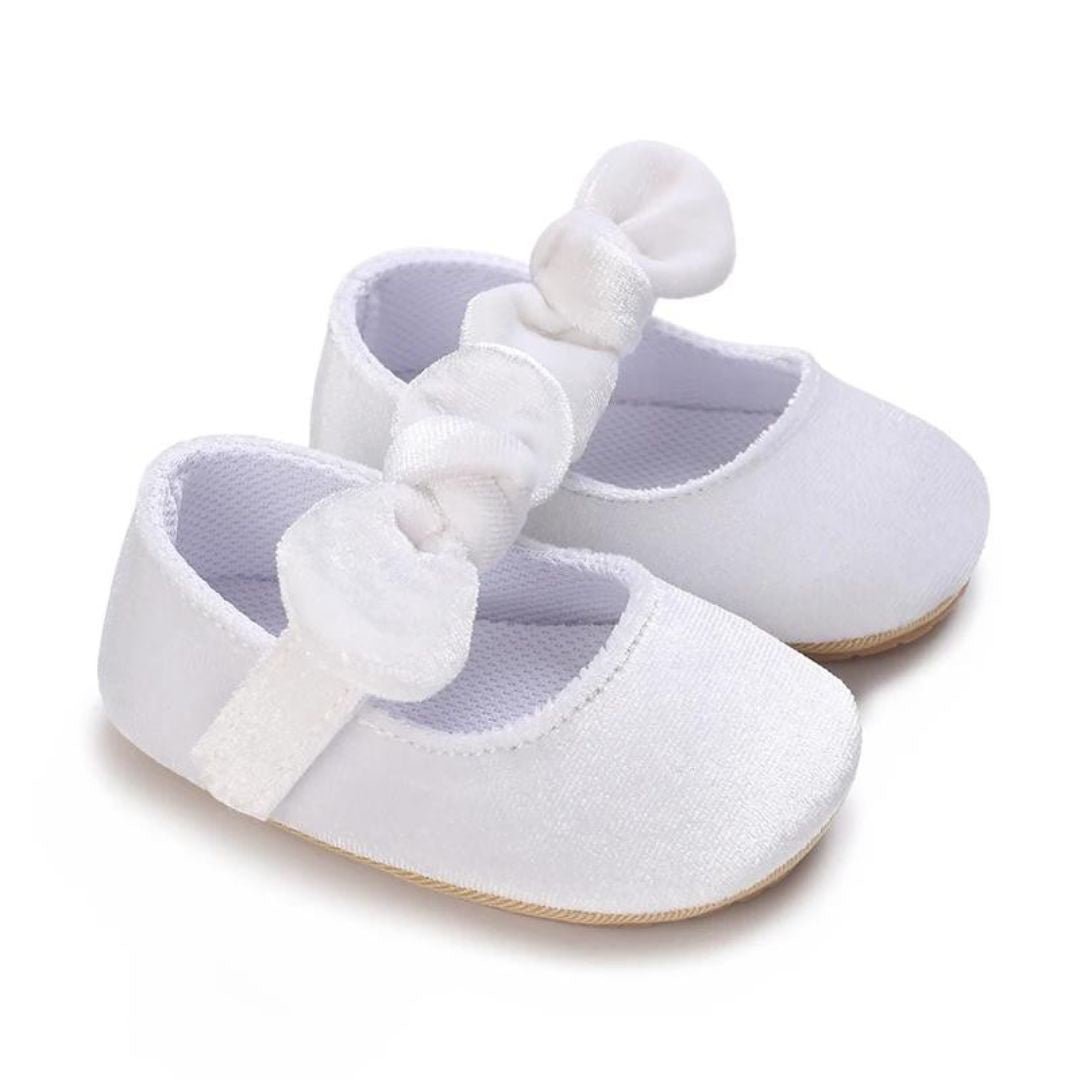 Čevlji za posebne priložnosti za dojenčke Soft White Bow 6-12m (12cm) Evitas