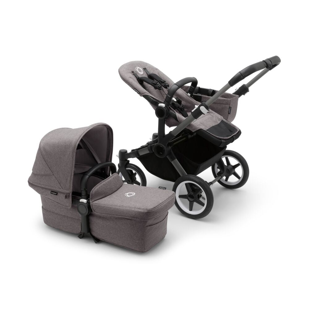 Bugaboo® Otroški voziček 2v1 DONKEY 5 Mono Complete Graphite/Grey Melange - Grey Melange Bugaboo