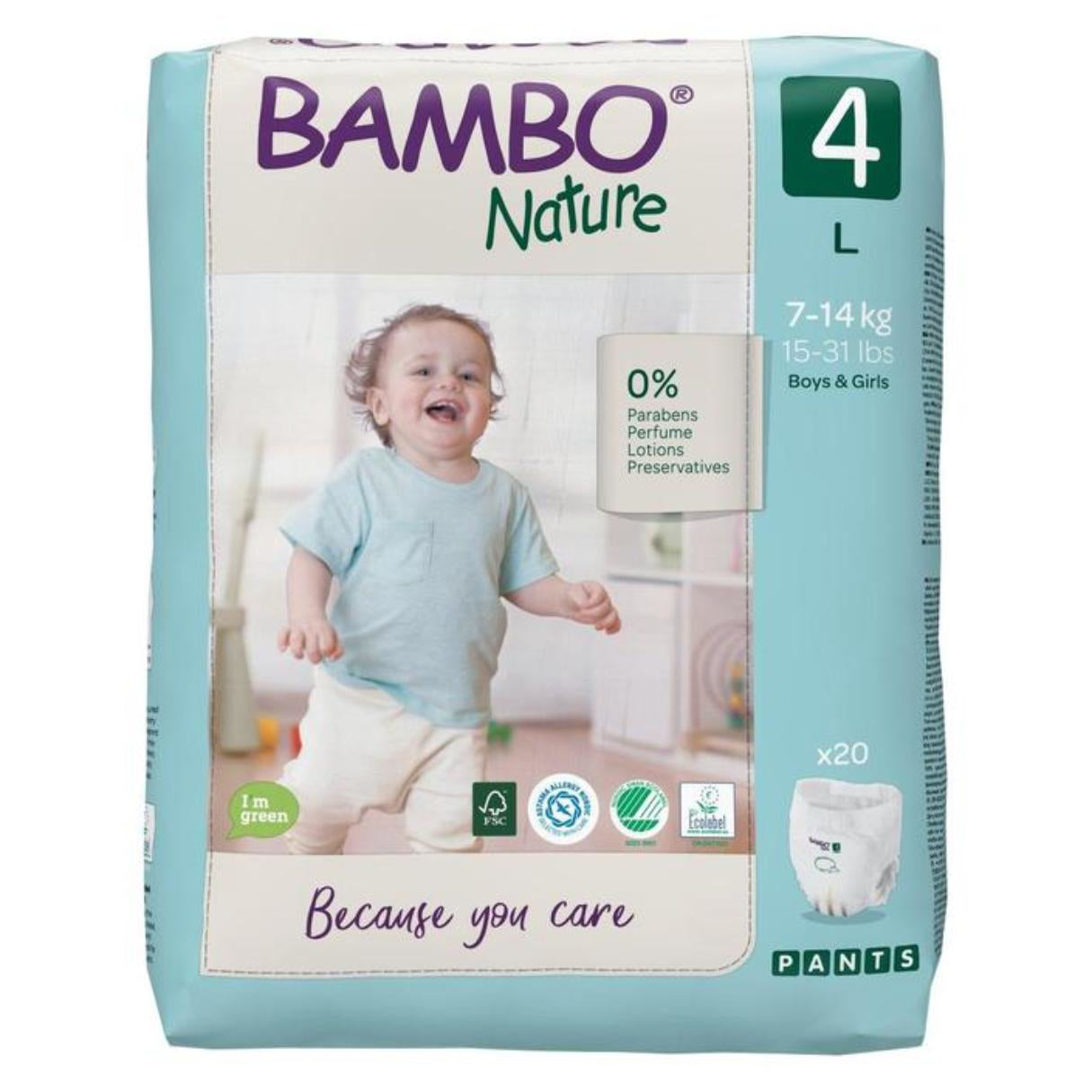 Bambo Nature® Hlačne plenice Maxi Velikost 4 (7-14 kg) 20 kos Bambo Nature