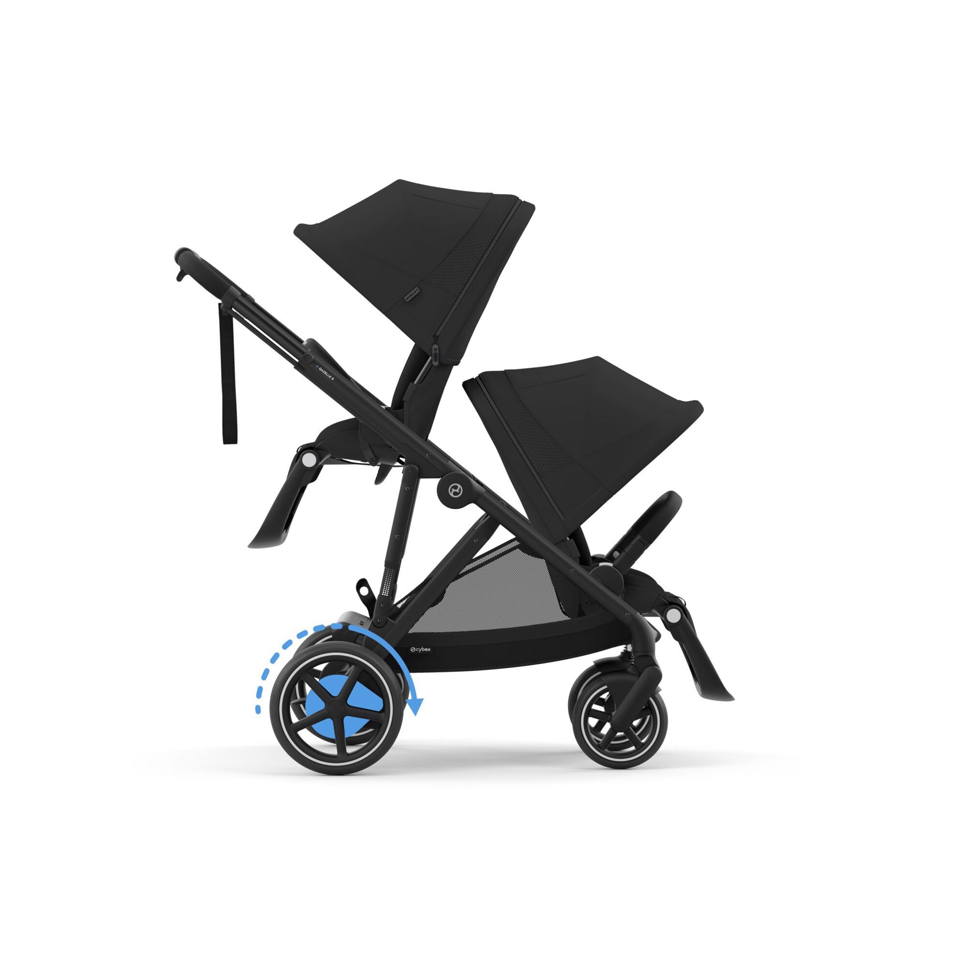 Cybex® Otroški voziček e-Gazelle™ S Moon Black (Black Frame) Cybex