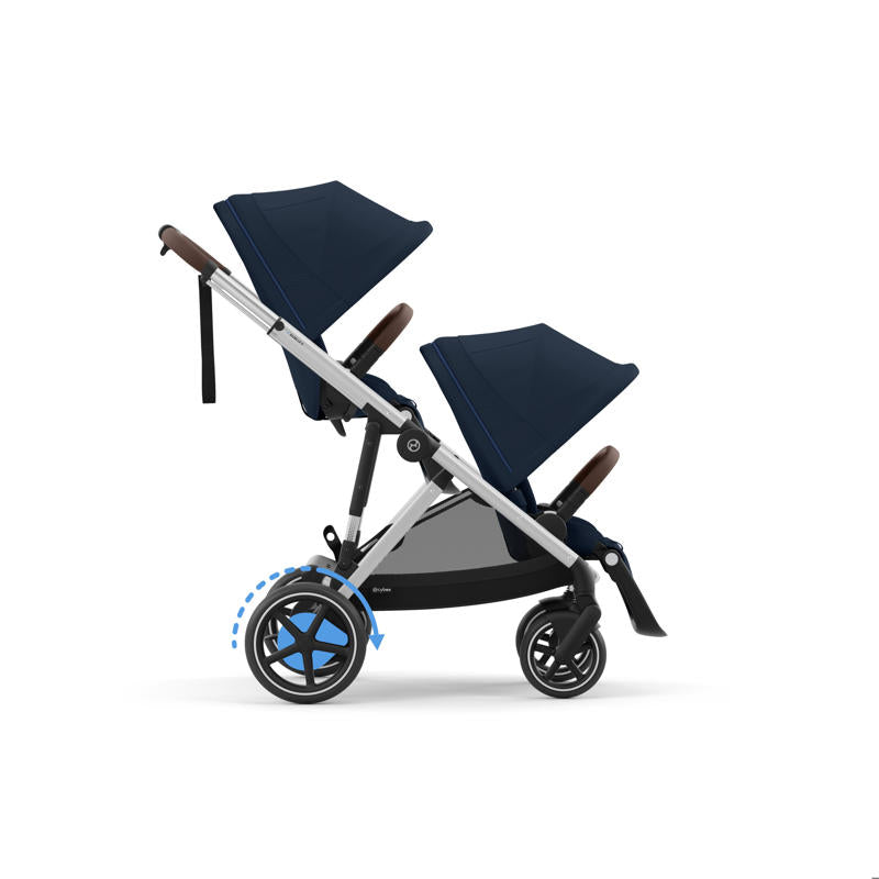 Cybex® Otroški voziček e-Gazelle™ S Ocean Blue (Silver Frame) Cybex