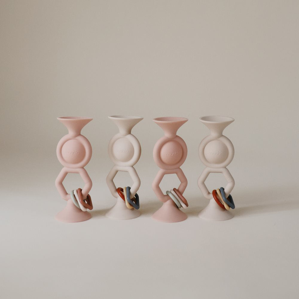 Mushie® Silikonska igrača HexaPop Blush Mushie