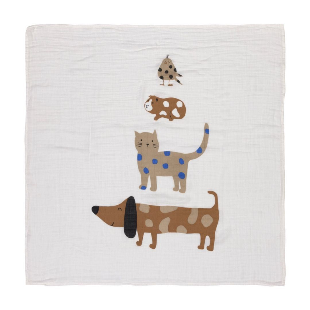 Lässig® Tetra pleničke 3 kosi 80x80 Little Mateys Royal Blue Lässig