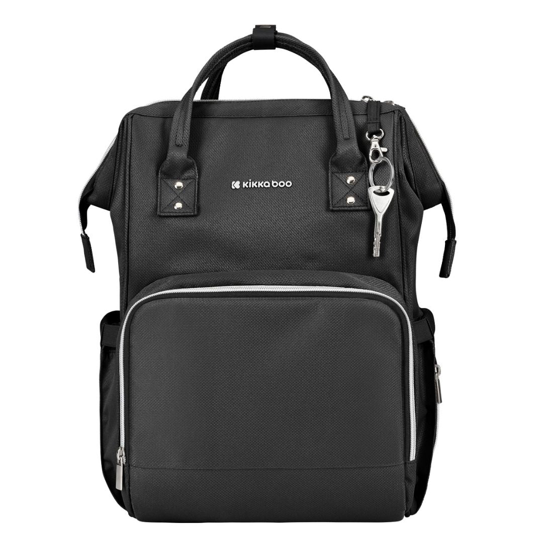 KikkaBoo® Previjalni nahrbtnik Siena Black & Silver 2025 KikkaBoo