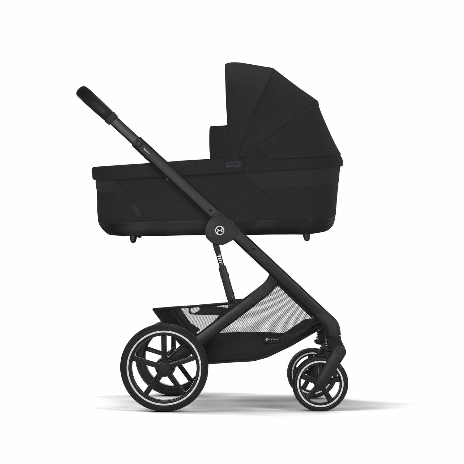 Cybex® Otroški voziček s košaro 2v1 Balios S Lux (0-22 kg) Moon Black (Black Frame) Cybex