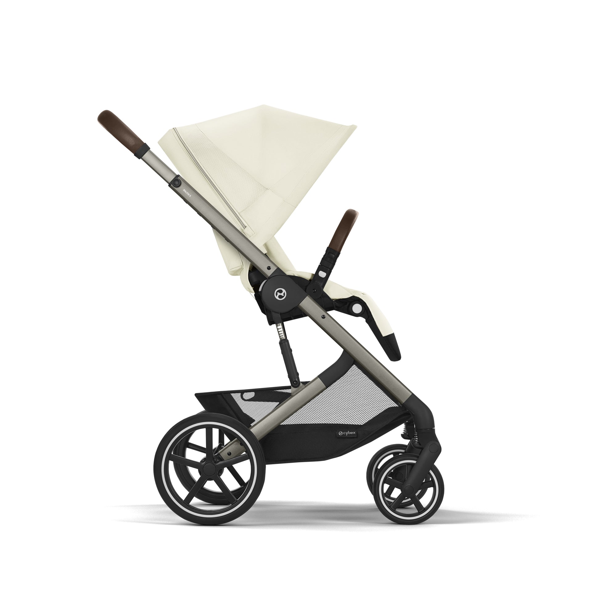 Cybex® Otroški voziček s košaro 2v1 Balios S Lux (0-22 kg) Seashell Beige (Taupe Frame) Cybex