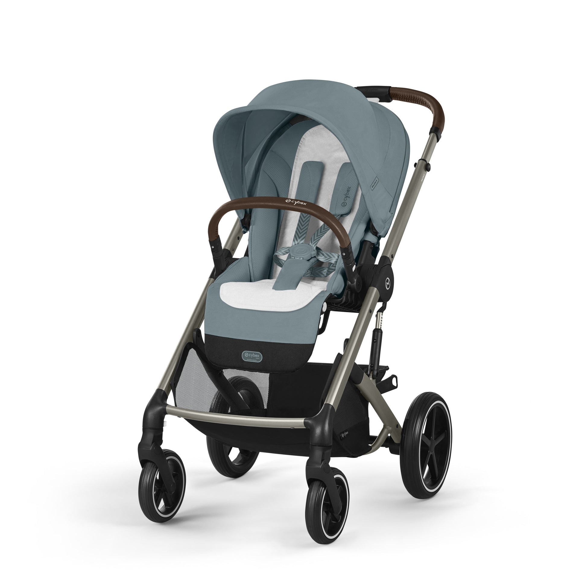 Cybex® Otroški voziček s košaro 2v1 Balios S Lux (0-22 kg) Stormy Blue (Taupe Frame) Cybex