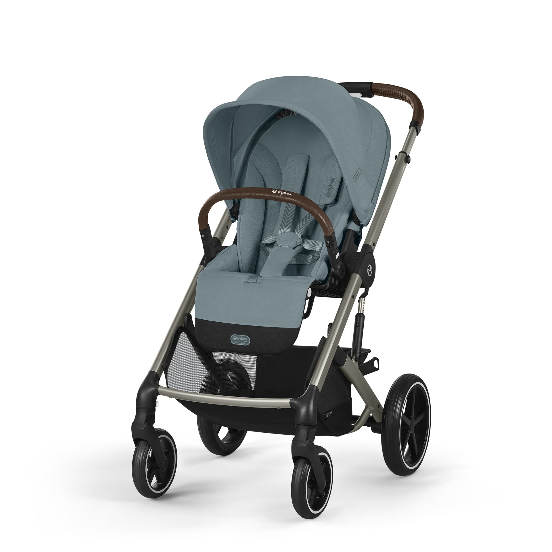 Cybex® Otroški voziček s košaro 2v1 Balios S Lux (0-22 kg) Stormy Blue (Taupe Frame) Cybex