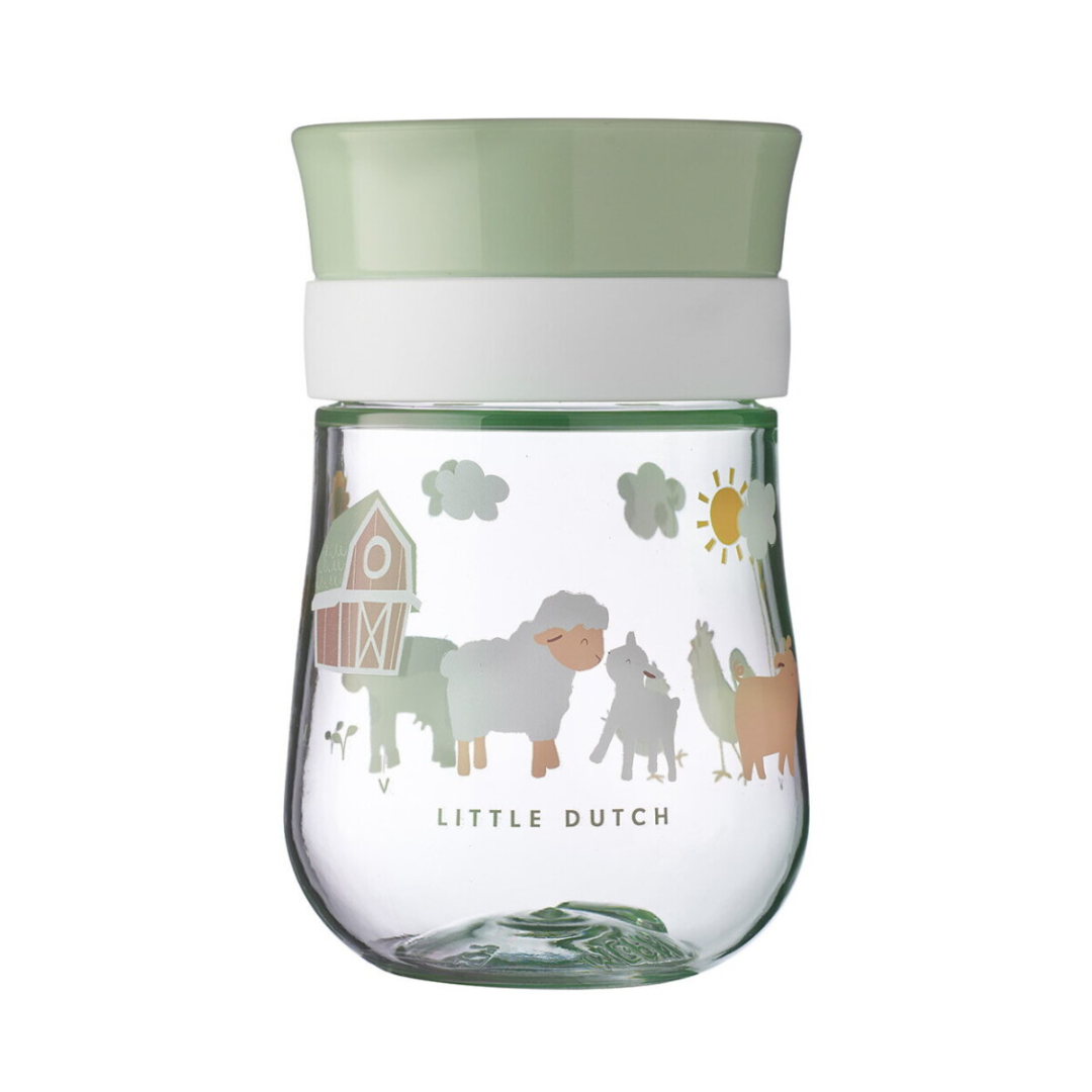Little Dutch® Skodelica za učenje pitja 360° Little Farm 300ml Little Dutch