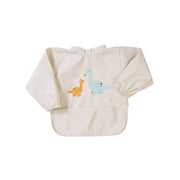 Saro Baby® Nepremočljivi slinček z rokavi Dinos Sand Saro Baby