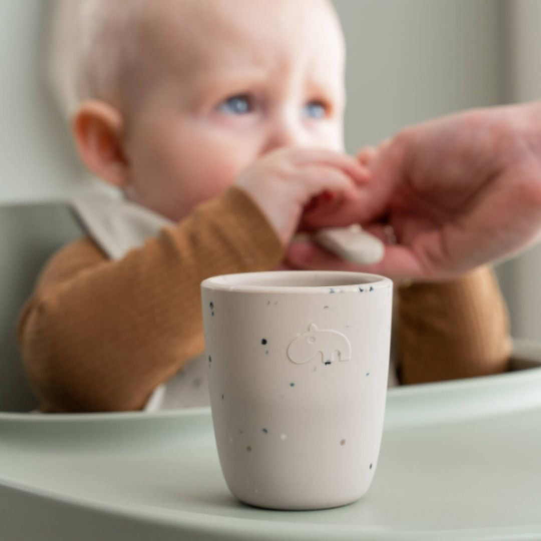 Done by Deer® Silikonski jedilni set Birdee Sand Done by Deer