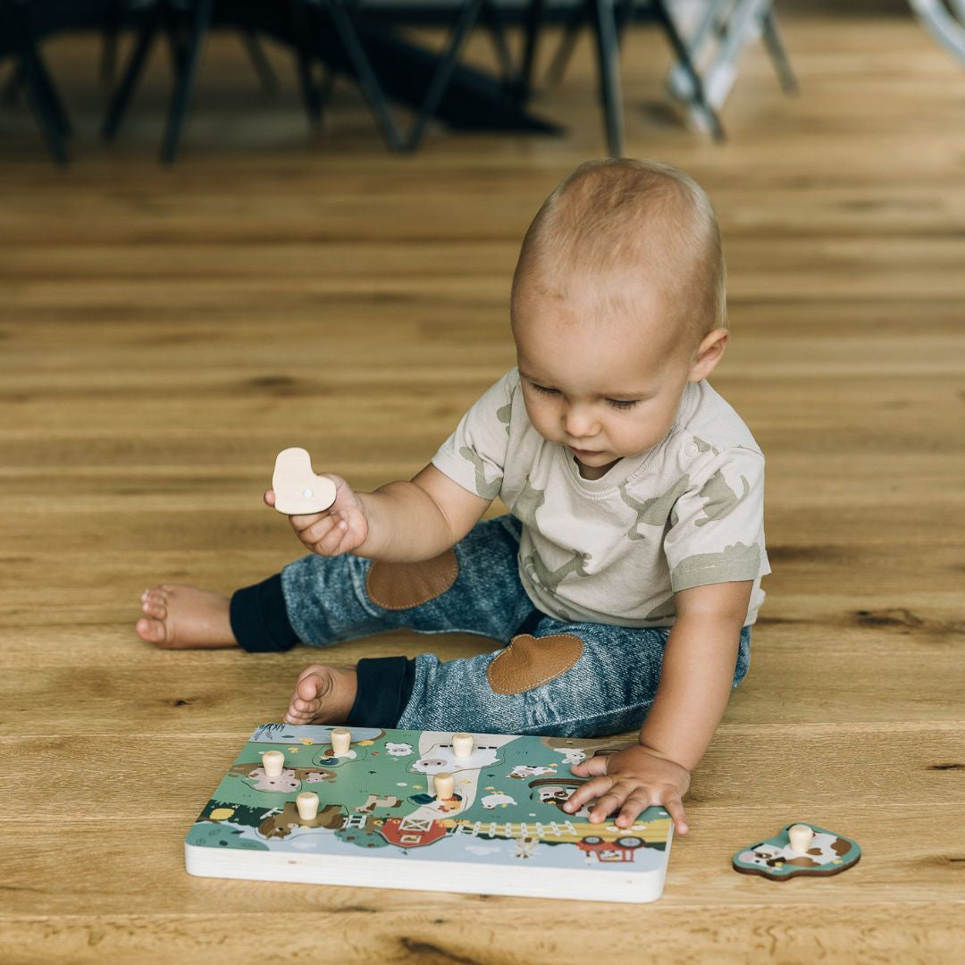 Free2Play® Lesena zvočna vstavljanka na Kmetiji Free2Play