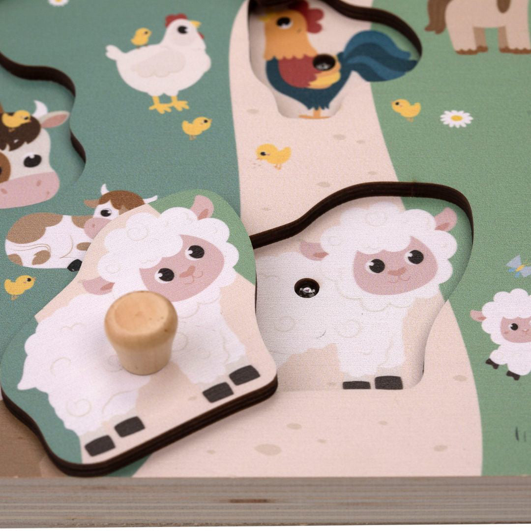 Free2Play® Lesena zvočna vstavljanka na Kmetiji Free2Play