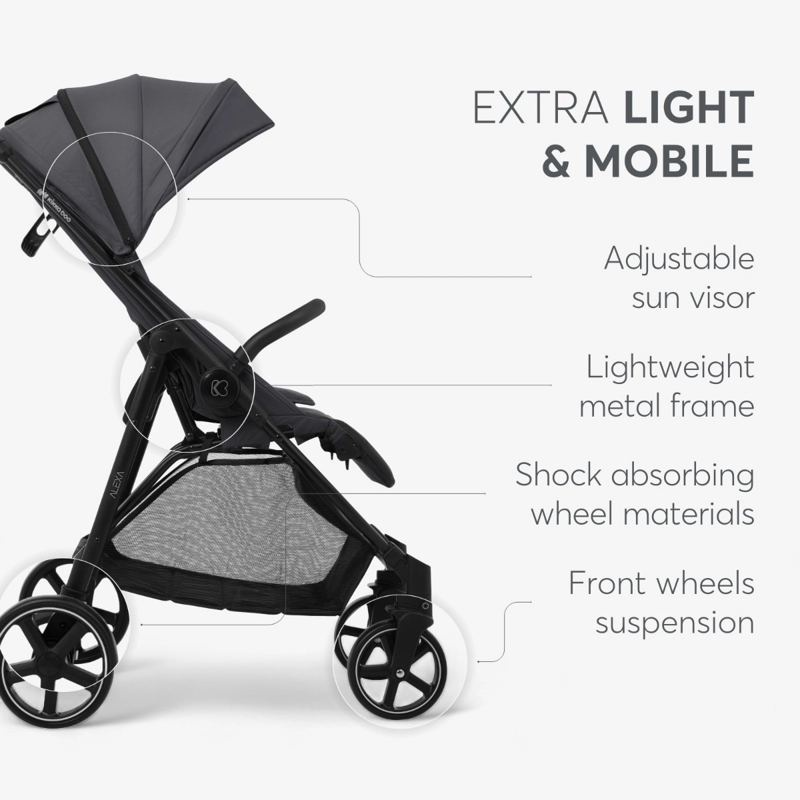 KikkaBoo® Otroški voziček Alexa Light Grey KikkaBoo