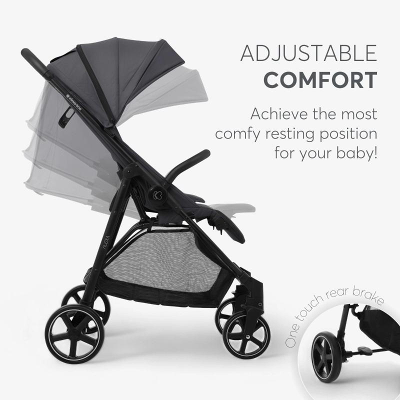 KikkaBoo® Otroški voziček Alexa Dark Grey KikkaBoo