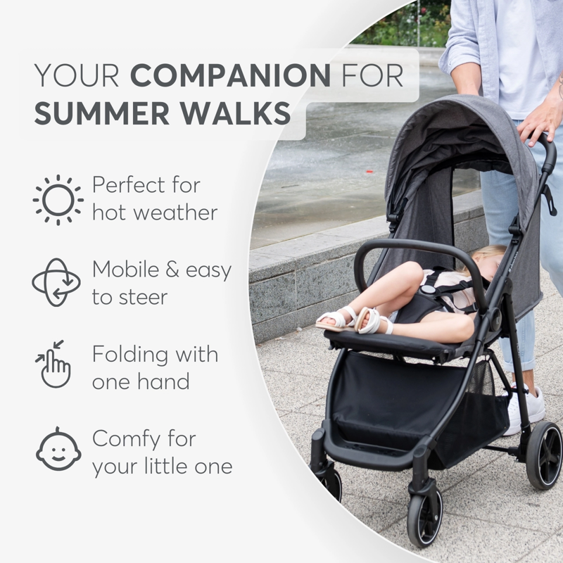 KikkaBoo® Otroški voziček Alexa Dark Grey KikkaBoo