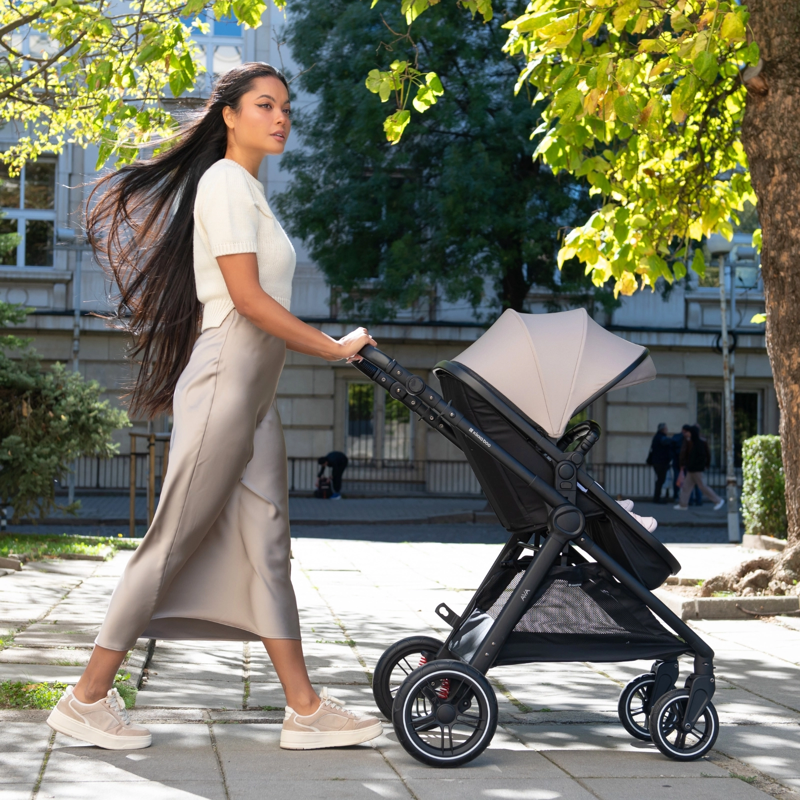 KikkaBoo® Otroški voziček s košaro 3v1 Ava Beige KikkaBoo