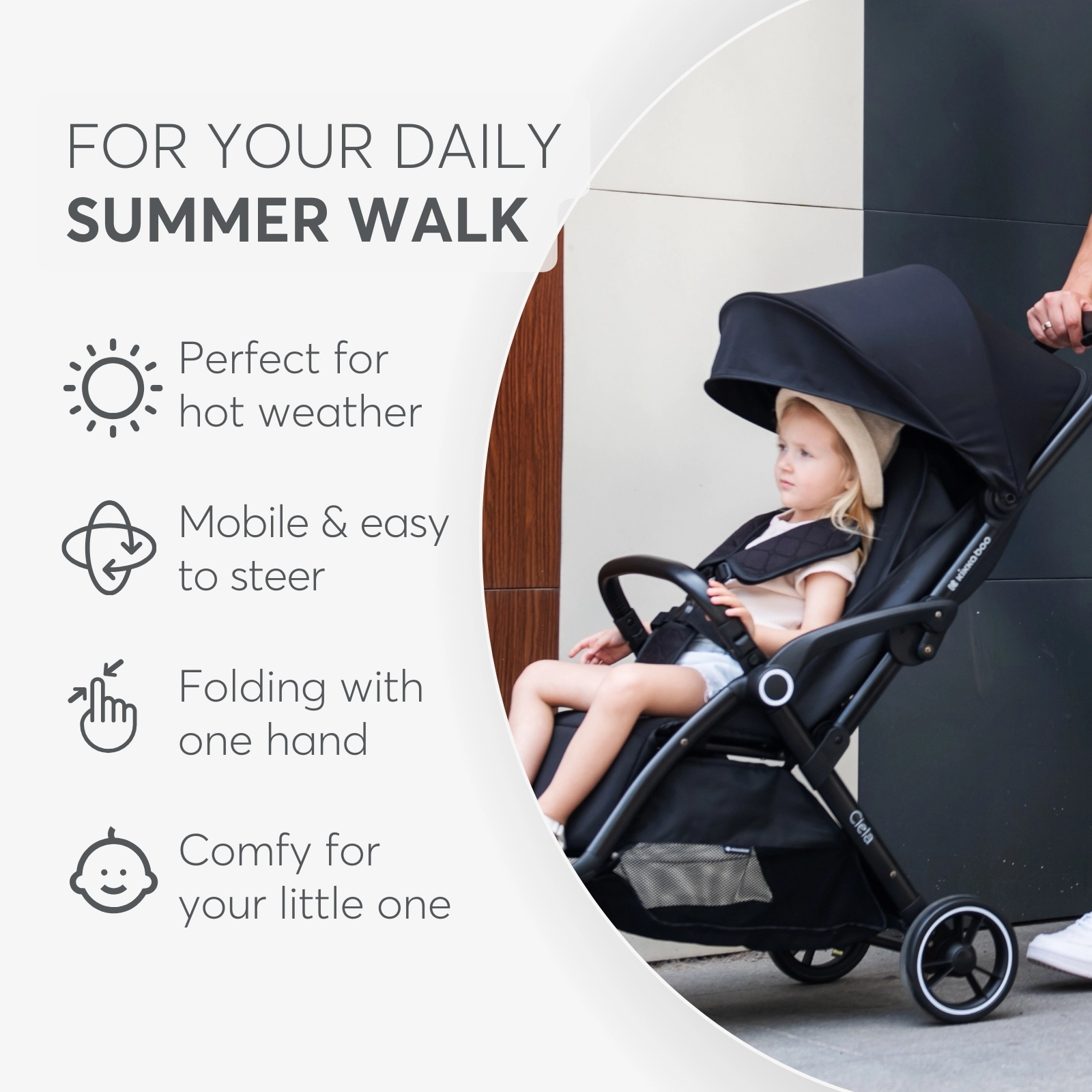 KikkaBoo® Otroški voziček Ciela Beige KikkaBoo