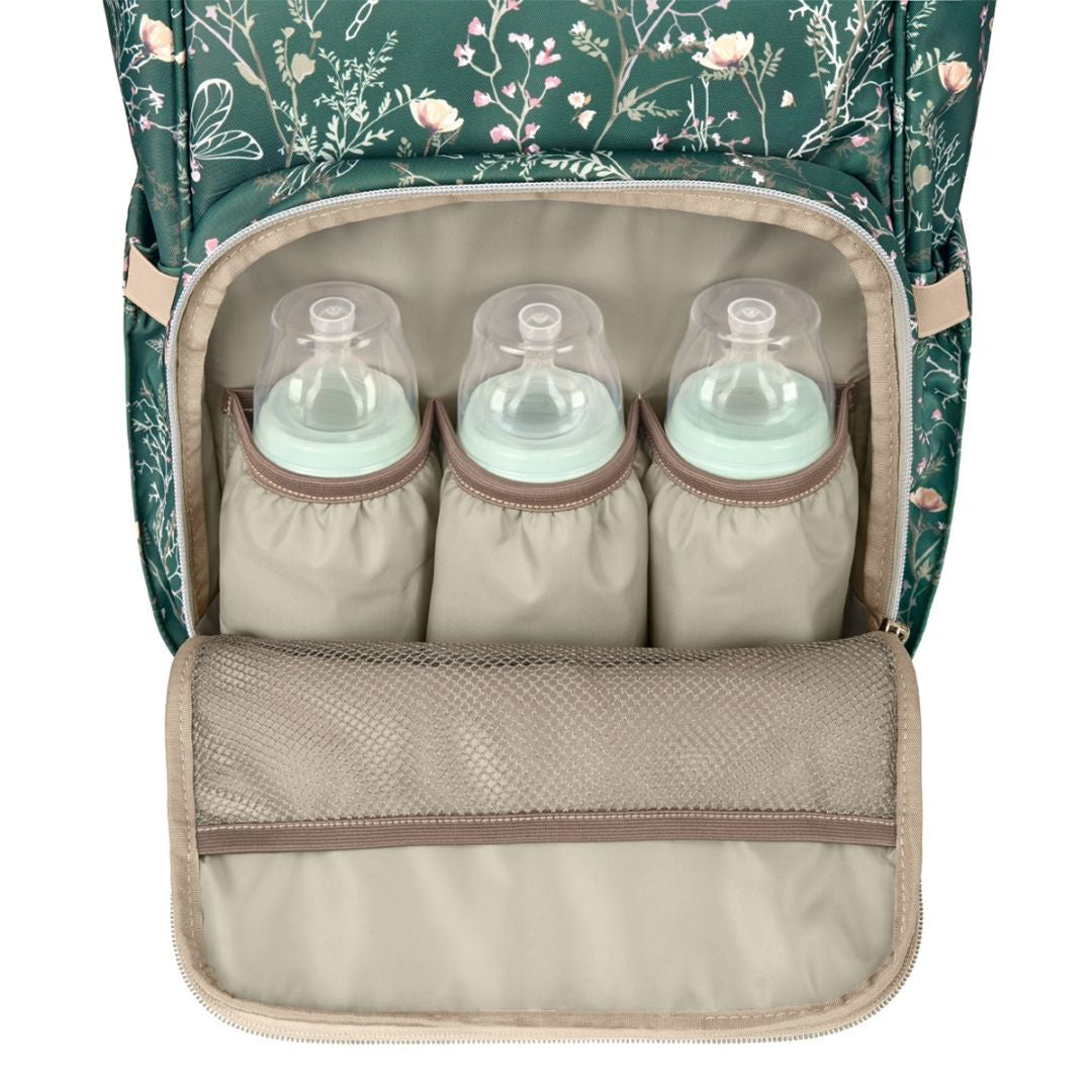 KikkaBoo® Previjalni nahrbtnik Siena Luxe Secret Garden Deep Green KikkaBoo