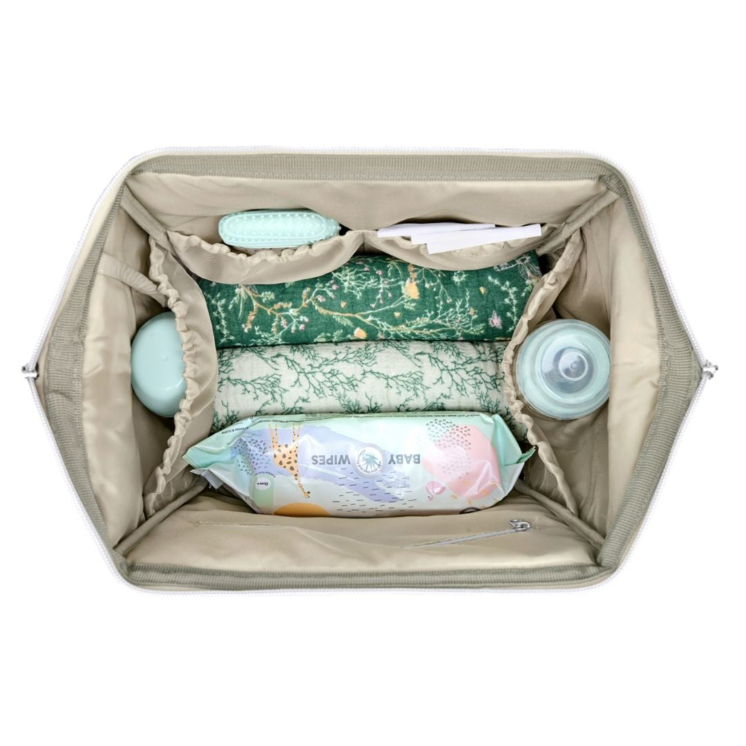 KikkaBoo® Previjalni nahrbtnik Siena Luxe Secret Garden Deep Green KikkaBoo