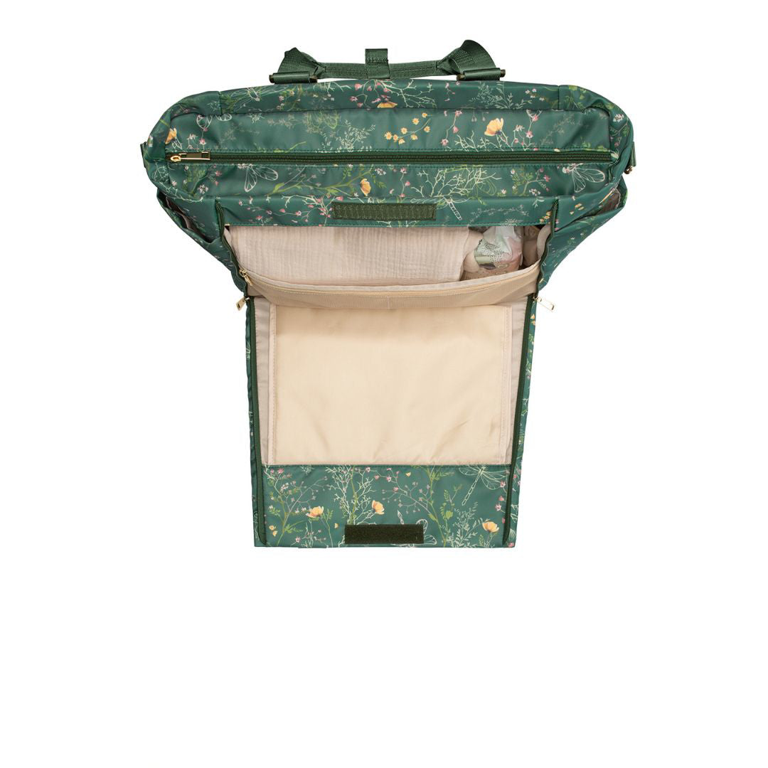 KikkaBoo® Previjalna torba Florence Secret Garden Green KikkaBoo