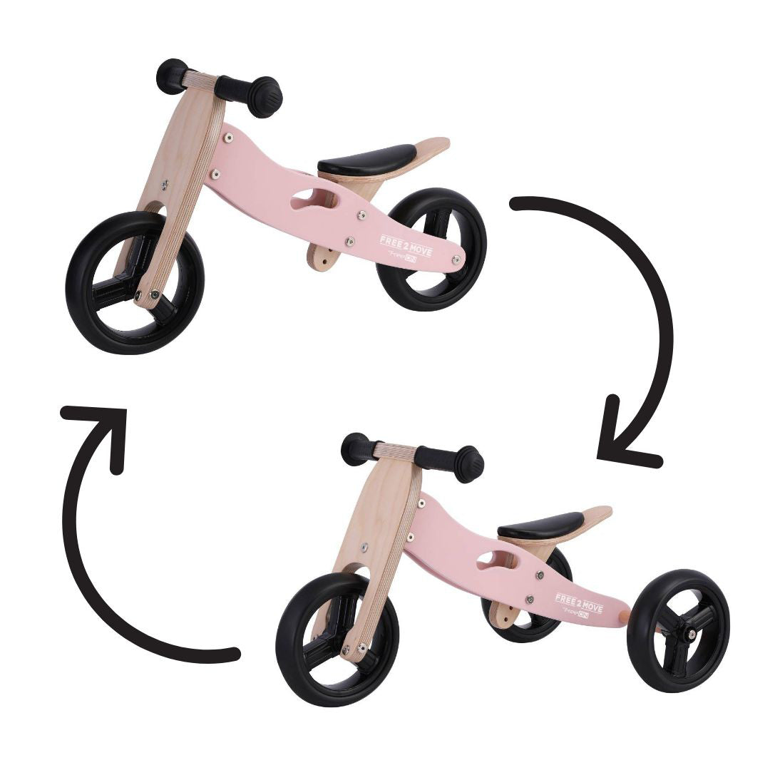 Free2Move® Lesen trikolesni poganjalec 2v1 Rider Green Free2Move