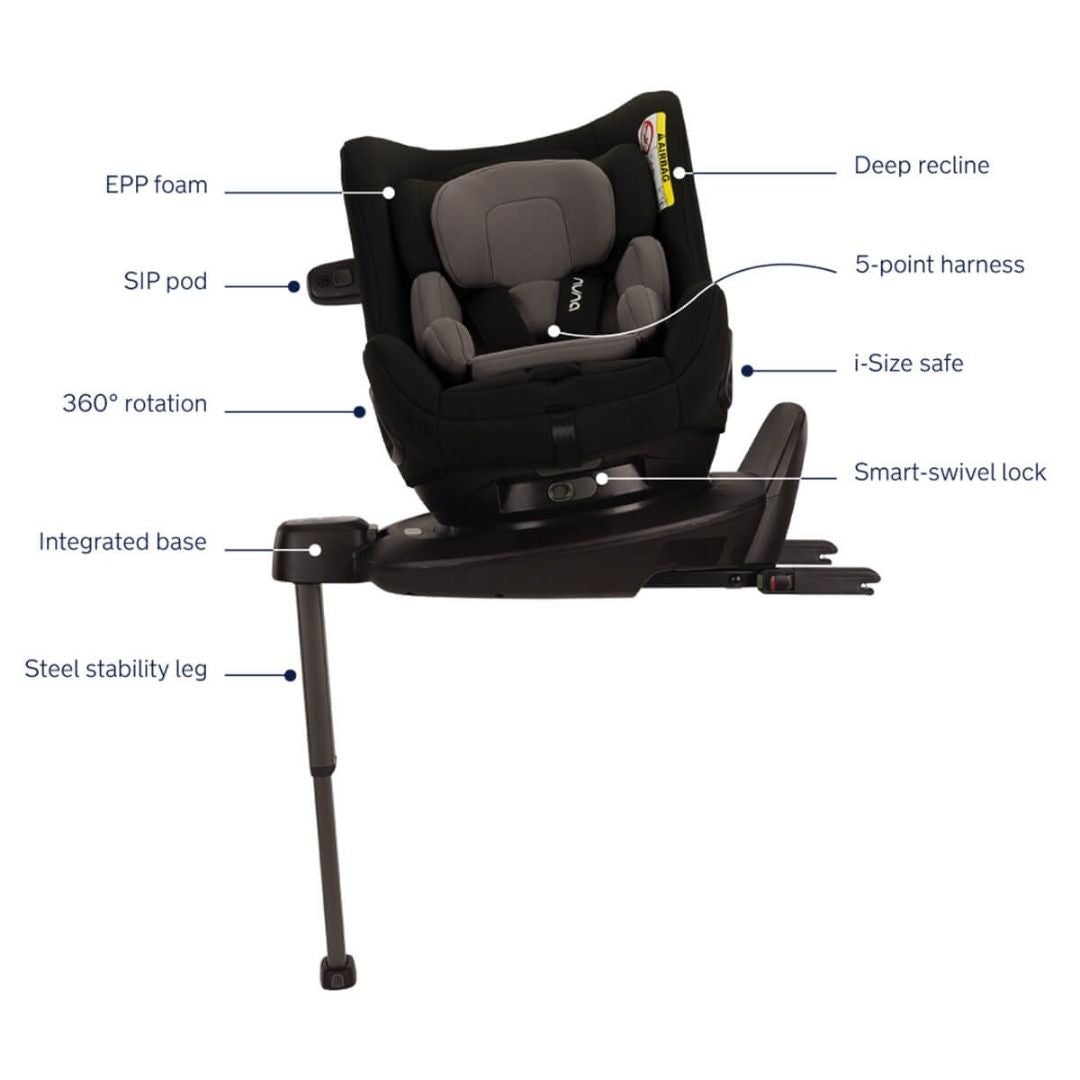 Nuna® Otroški avtosedež Pruu™ 360 i-Size (40-105 cm) Thunder Nuna