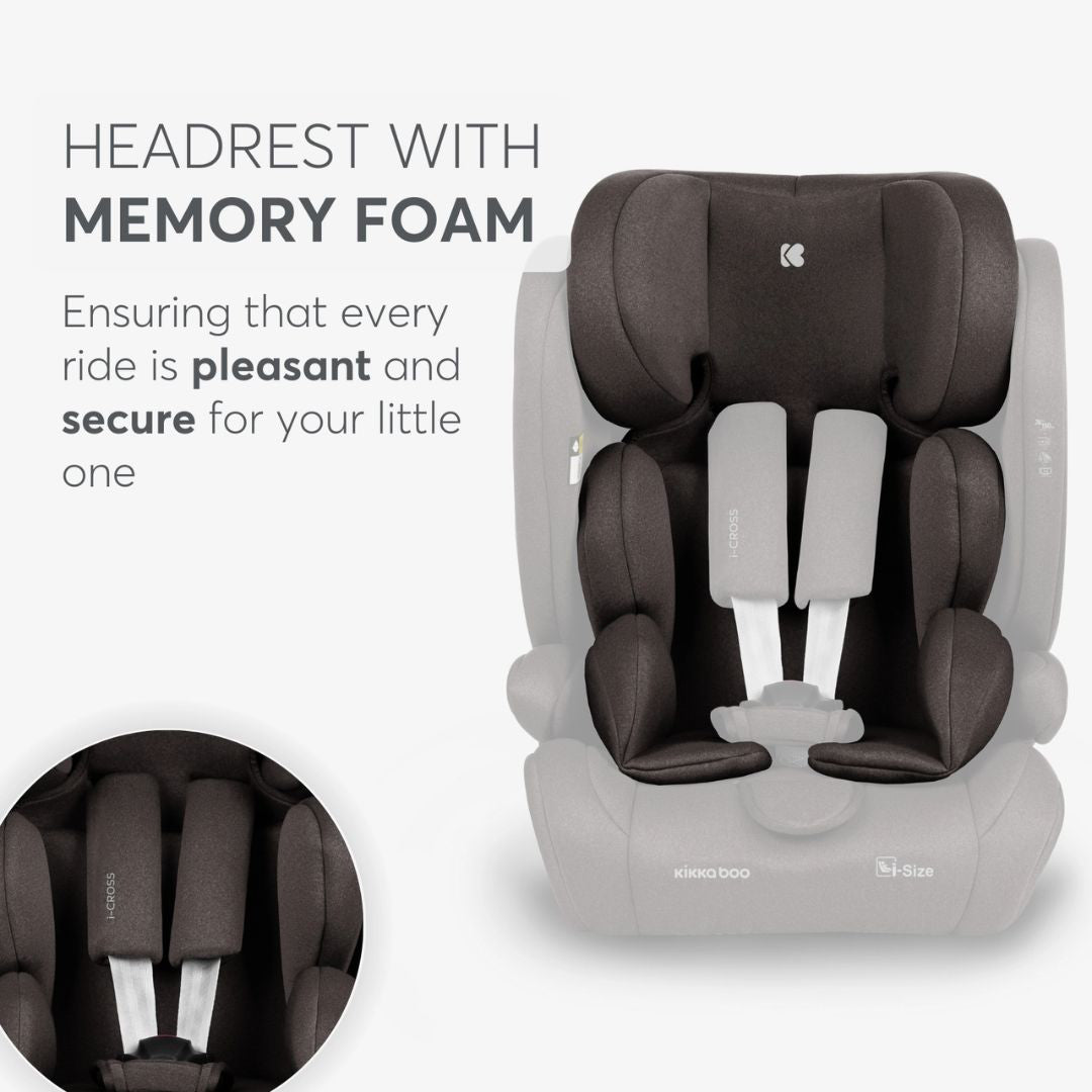 KikkaBoo® Otroški avtosedež i-Cross i-SIZE (76-150 cm) Brown KikkaBoo
