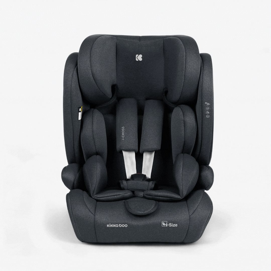 KikkaBoo® Otroški avtosedež i-Cross i-SIZE (76-150 cm) Dark Grey KikkaBoo