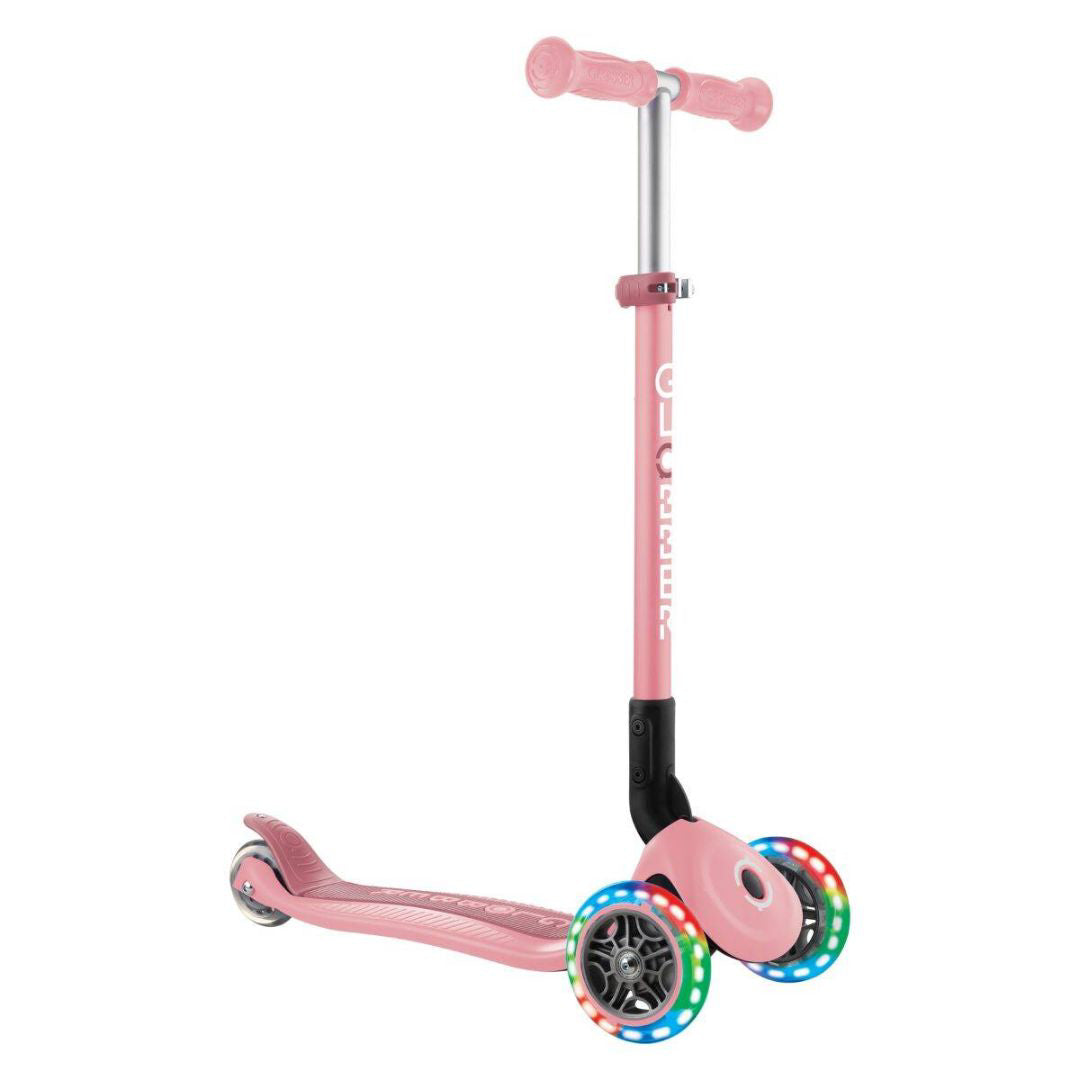 Globber® Otroški skiro s svetlečimi kolesi Primo Pastel Pink Globber